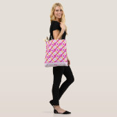 Herz Pink Fett Individuelle Name Tasche (Am Model)