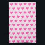 Herz Pink Küchentuch - Farbe<br><div class="desc">Pink Hearts Kitchtuch - Wählen / Fügen Sie Ihre Lieblings-Hintergrundfarben / oder Text!</div>