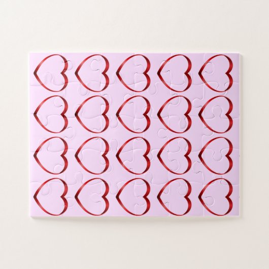 Herz Pink Puzzle (Horizontal)