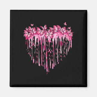 Herz Pink Ribbon Schmetterlinge Brustkrebs Awaren Magnet