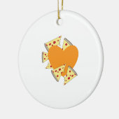 Herz-Pizza Keramikornament (Links)