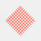 Herz-Pizza-Party-Servietten | Rot kariert italieni Serviette (Ecke)