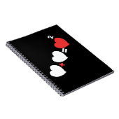 Herz plus Herz-Liebe-Mathe-Notizbuch Notizblock (Rechte Seite)