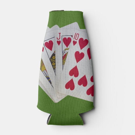 Herz-Poker-Hand Flaschenkühler (Vorderseite)
