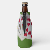 Herz-Poker-Hand Flaschenkühler (Flasche Rückseite)