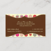 Herz+Polka Dots Schokolade Visitenkarte (Rückseite)