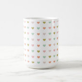 Herz-Polka-Punkt-Muster, 15oz Kaffeetasse (Mittel)