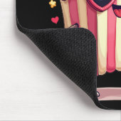 Herz-Popcorn Valentins-Design Mousepad (Ecke)