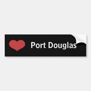 Herz Port Douglas Autoaufkleber