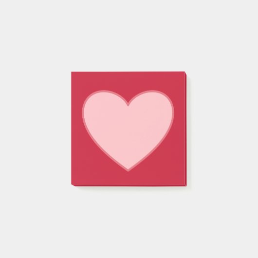 Herz Post It Notes Notizblock Geschenk (Vorderseite)