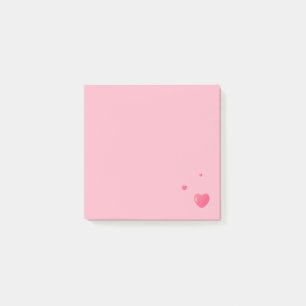 Herz Post it Notes / rosa Post-it Klebezettel