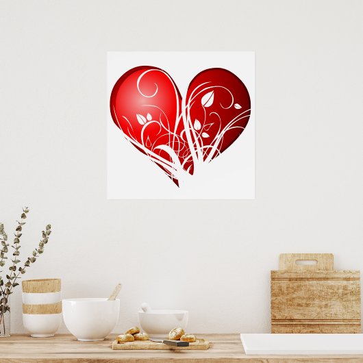Herz Poster (Küche)