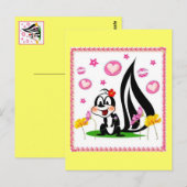 Herz Postkarte (Vorne/Hinten)