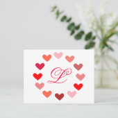 Herz Postkarte (Stehend Vorderseite)