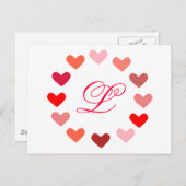 Herz Postkarte (Vorne/Hinten)