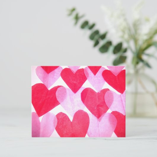 Herz Postkarte (Stehend Vorderseite)