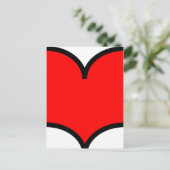 Herz - Postkarte (Stehend Vorderseite)