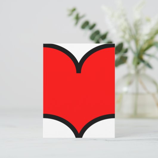 Herz - Postkarte (Stehend Vorderseite)