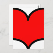 Herz - Postkarte (Vorne/Hinten)