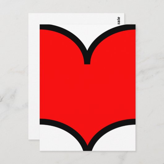 Herz - Postkarte (Vorne/Hinten)