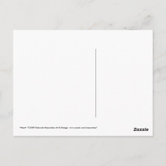 Herz - Postkarte (Rückseite)