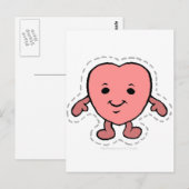 HERZ POSTKARTE (Vorne/Hinten)
