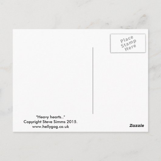 Herz Postkarte (Rückseite)