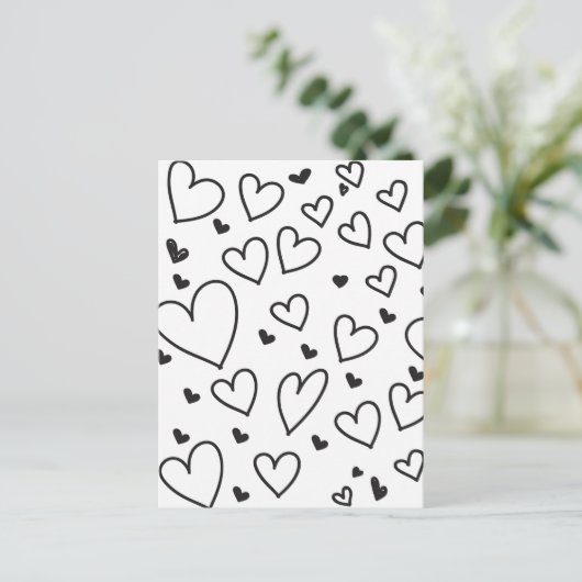 Herz Postkarte (Stehend Vorderseite)