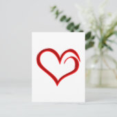Herz Postkarte (Stehend Vorderseite)
