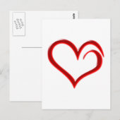 Herz Postkarte (Vorne/Hinten)