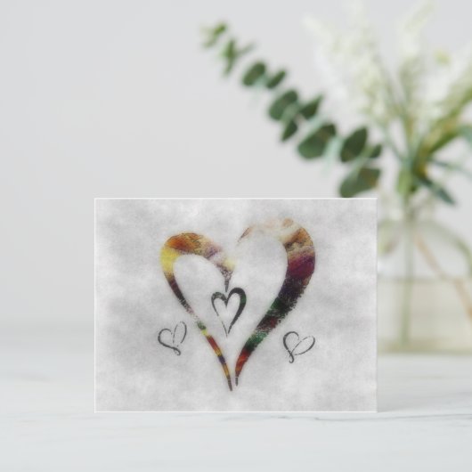 Herz Postkarte (Stehend Vorderseite)