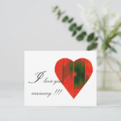 Herz Postkarte (Stehend Vorderseite)