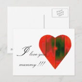 Herz Postkarte (Vorne/Hinten)