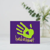 Herz Postkarte (Stehend Vorderseite)