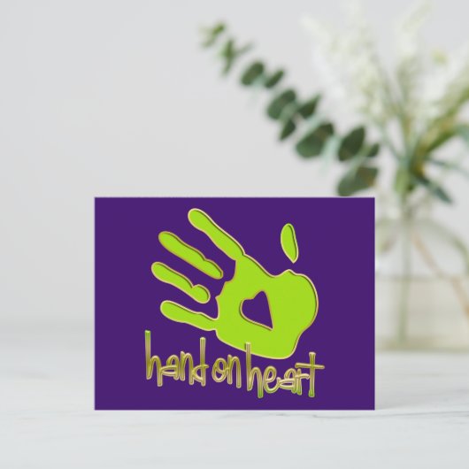 Herz Postkarte (Stehend Vorderseite)