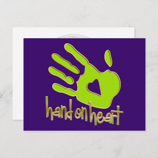 Herz Postkarte (Vorne/Hinten)