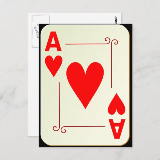 Herz Postkarte (Vorne/Hinten)