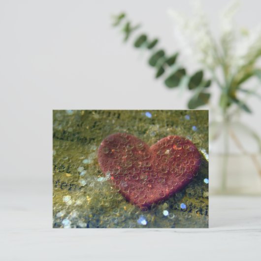 Herz Postkarte (Stehend Vorderseite)