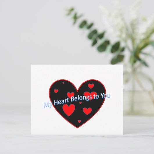 Herz Postkarte (Stehend Vorderseite)