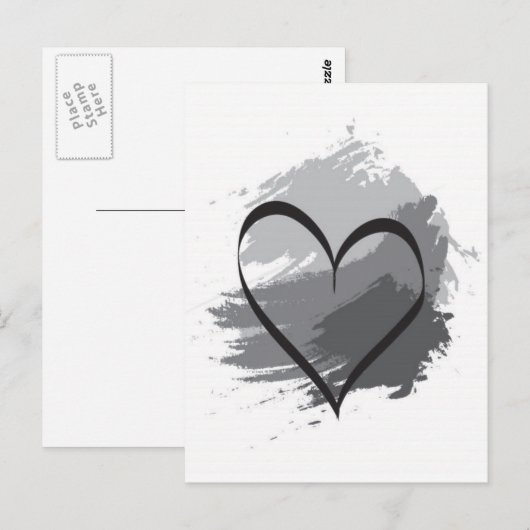 Herz Postkarte (Vorne/Hinten)