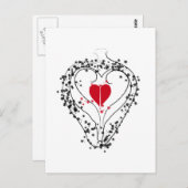 Herz Postkarte (Vorne/Hinten)