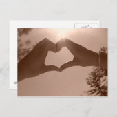 Herz Postkarte (Vorne/Hinten)