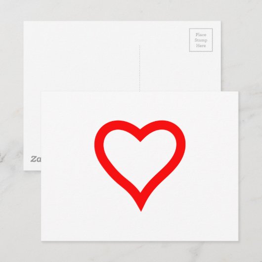 Herz Postkarte (Vorne/Hinten)