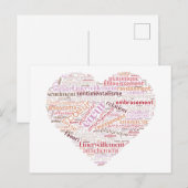 Herz Postkarte (Vorne/Hinten)