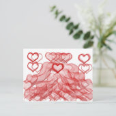 Herz Postkarte (Stehend Vorderseite)