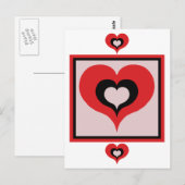 Herz Postkarte (Vorne/Hinten)