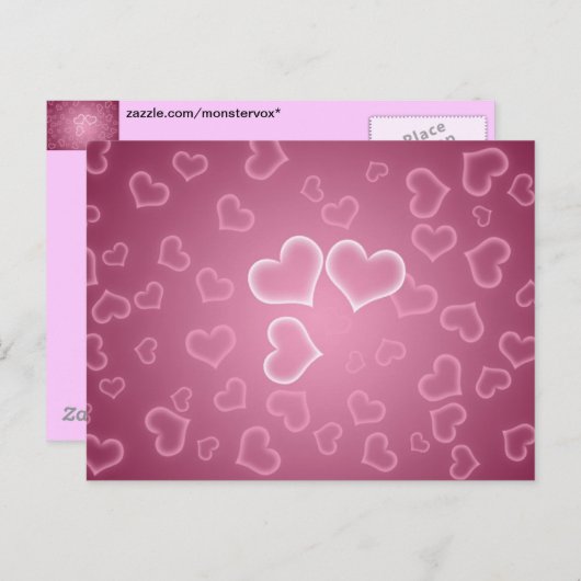 Herz Postkarte (Vorne/Hinten)