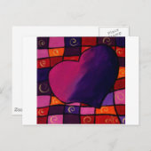 Herz Postkarte (Vorne/Hinten)