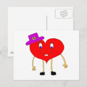 herz postkarte (Vorne/Hinten)