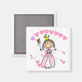 Herz Princess Magnet (Vorderseite/Rückseite)